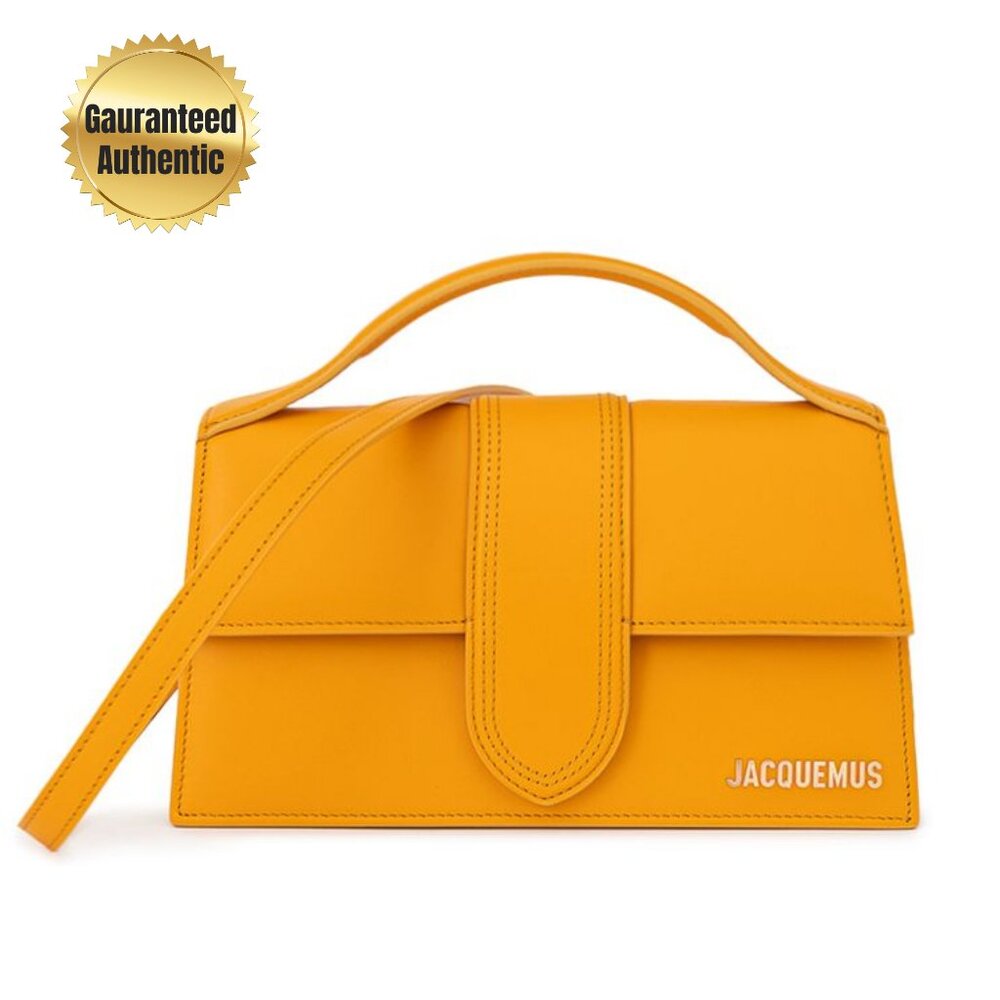 Jacquemus Orange Leather Handbag